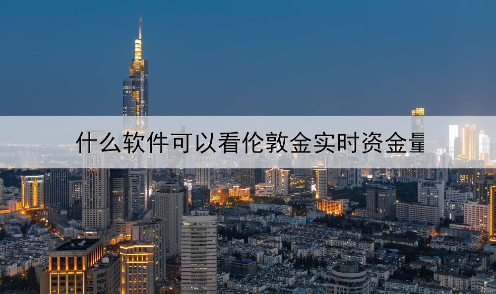  什么软件可以看伦敦金实时资金量