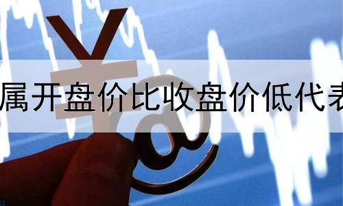 贵金属开盘价比收盘价低代表什么